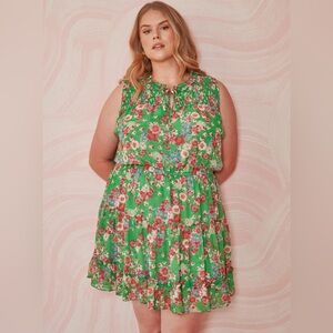 Sugar Lips Akina Graceland Ruffle Trim Dress Curve